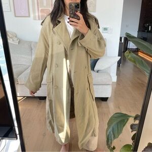 & other stories oversized linen trench coat
